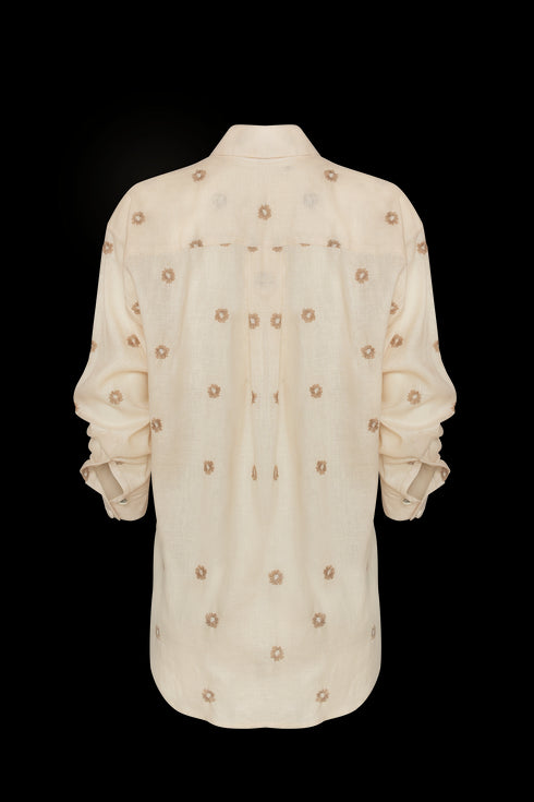 Camisa Camomila Manga Larga Cream